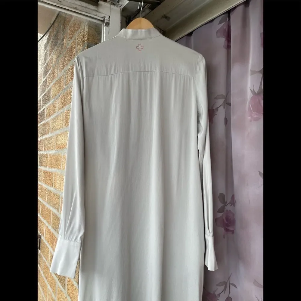 A.F.VANDEVORST SILK BUTTON DOWN MAXI DRESS 38 - Picture 6 of 9